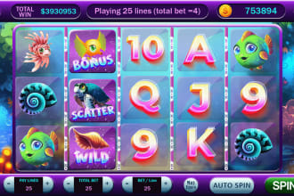 design stunning slots game graphics