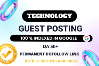 write and publish tech guest post on da50 tech blogs