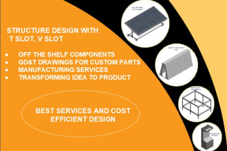 design frames with 8020 extrusion, ducts, pipes and sheetmetal