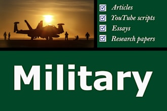 write exceptional article on military