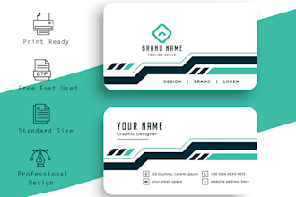 design stunning elegant stylish business card in 12hr