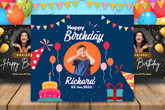 create personalized happy birthday posts and cards