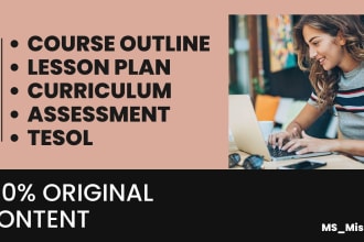 produce engaging course content, lesson plans, tesol, assessment, curriculum