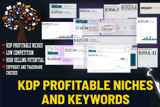 find best amazon kdp profitable niches ideas and keywords research for book