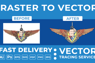 do vector tracing, redraw image to vector, recreate logo