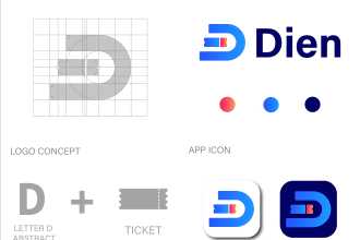 do a modern app logo and brand identity design for your app