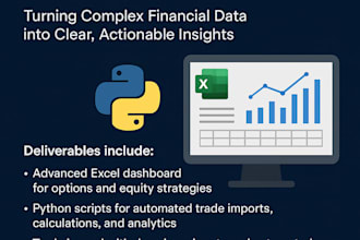 build professional excel and python dashboards for trading analytics
