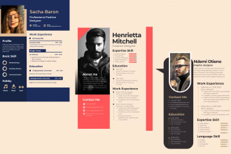 design professional resume cv and cover letter templates