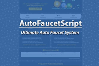 create an auto faucet crypto website