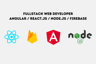 be your full stack web developer in angular, react, vuejs, nodejs, firebase