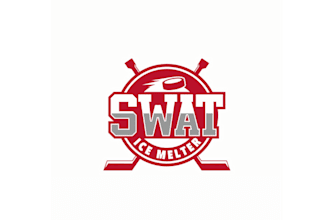 design retro swat hockey logo
