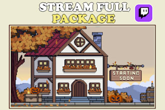 create a custom pixel art stream package for you