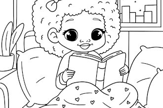 do beautiful african american children coloring book pages with lovely hairstyle