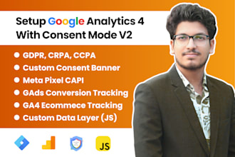 setup google analytics 4 with consent mode v2, ga4 ecommerce tracking
