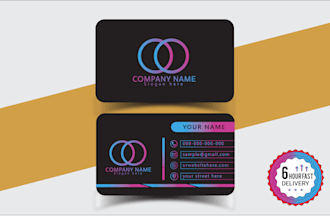 do logo and all type of business card design with qr code