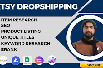 manage etsy drop shipping store as a virtual assistant