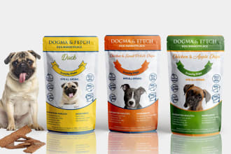 do food label design, pouch label, product label