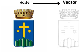 do vector tracing  recreate, redraw , image logo design