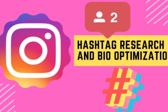 research 30 niche hashtags and craft bio for instagram