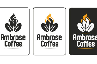 make a coffee shop or restaurant logo branding with copyright