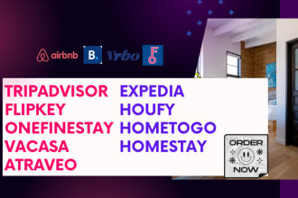list vacation rental on viator and tripadvisor, vacasa, expedia, houfy, booking