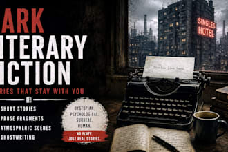 write dark literary fiction, short stories, and atmospheric prose