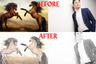 create colored or noncolored pencil art in photoshop
