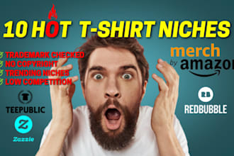 do merch by amazon keywords, category, niche research