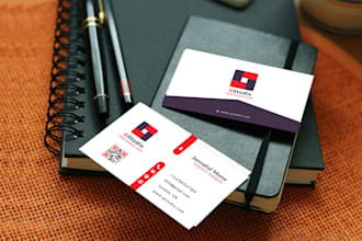 do simple minimalist clean professional business card, visiting card, name card