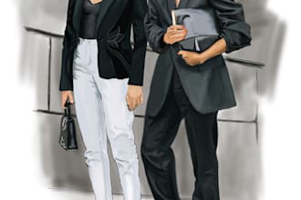 draw detailed fashion illustration