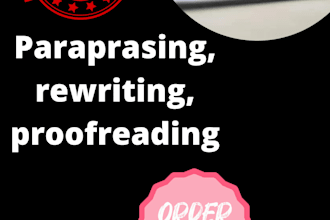 professional rewriting, proofreading, and paraphrasing
