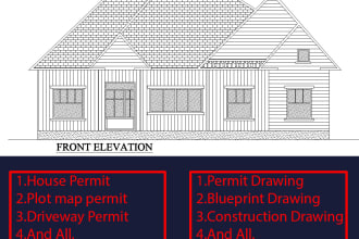 make permit drawing blueprint drawing plot map or site plan