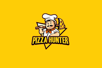 make wonderful pizza logo design