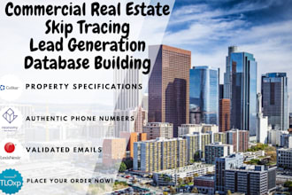 do commercial real estate skip tracing and database building