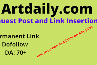 guest post and link building on any post on artdaily