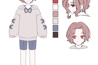 draw a character sheet for your oc or vtuber character etc