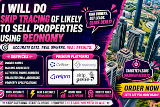 do likely to be sold properties skip tracing using reonomy