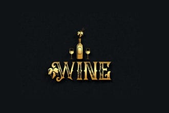 do perfect label design for beer vodka wine with logo