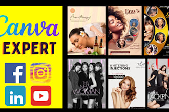 design canva brochure  flyer and smm posts I am canva expert