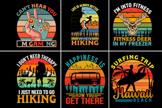 custom typography retro vintage tshirt graphic merchandise design or badge logo