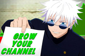 design anime, manhwa, manga thumbnails for channel growth