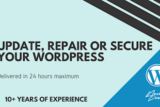 update, repair or secure your wordpress website