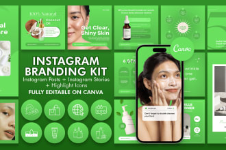 design a creative and elegant canva instagram branding kit