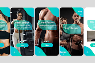 ui  mobile application android IOS adobe xd figma