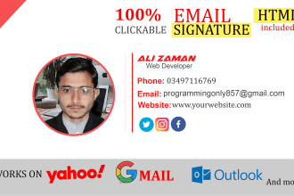 create your email template or HTML clickable email signature
