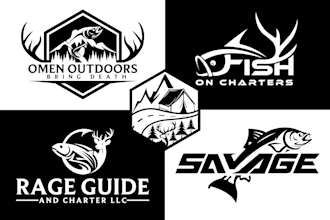 design unique outdoor, fishing, hunting and deer logo