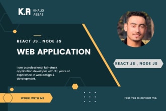 develop web applications using react js, fabric js node js