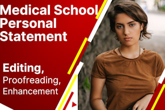 edit and improve medical school personal statement