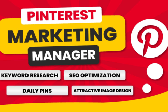 be your pinterest marketing manager and grow your pins with SEO