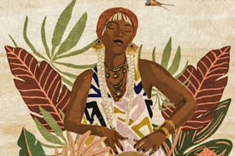 illustrate african art in digital form for your project